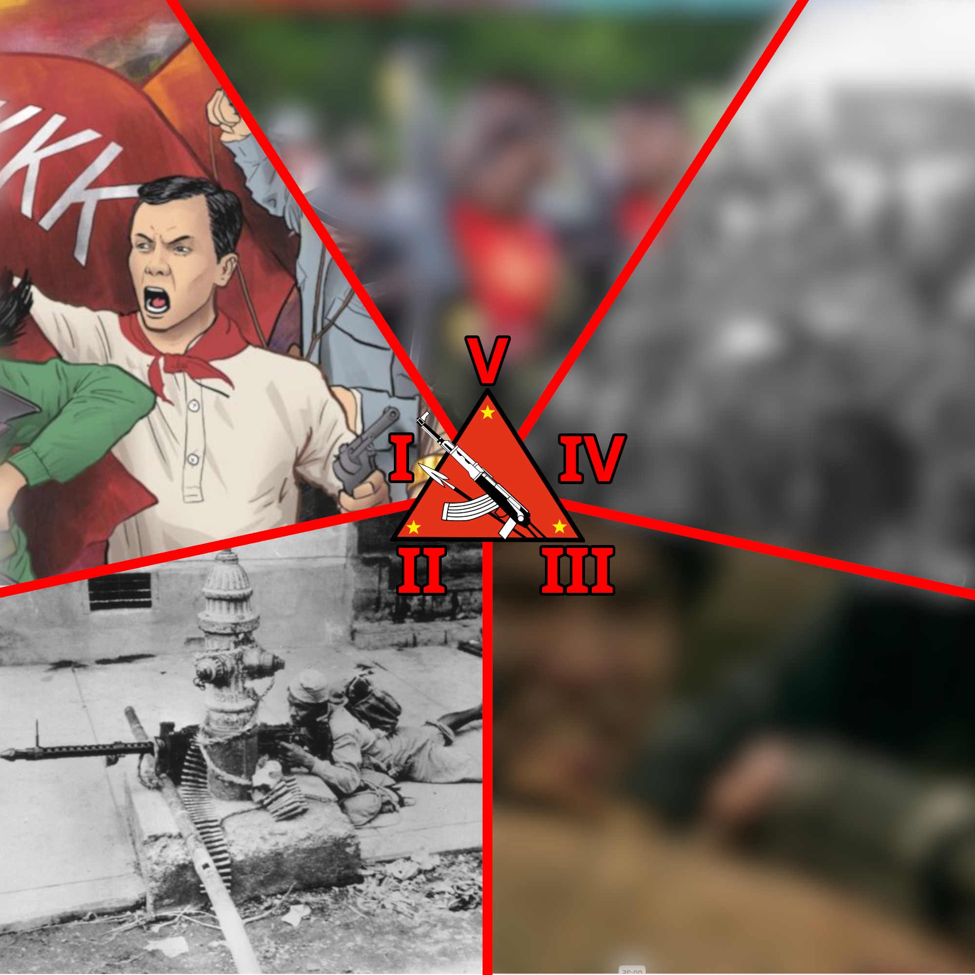 Poster koji prikazuje razvoj filipinskog otpora od španske kolonizacije, pa sve do danas